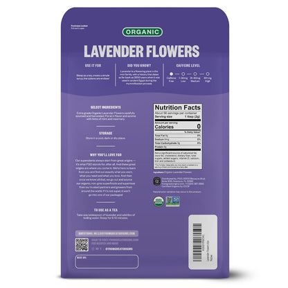 Organic Lavender Flowers Dried | Perfect for Tea, Baking, Lemonade, DIY Beauty, Sachets & Fresh Fragrance | 100% Raw from France | Large 4Oz Resealable Kraft Bag | by